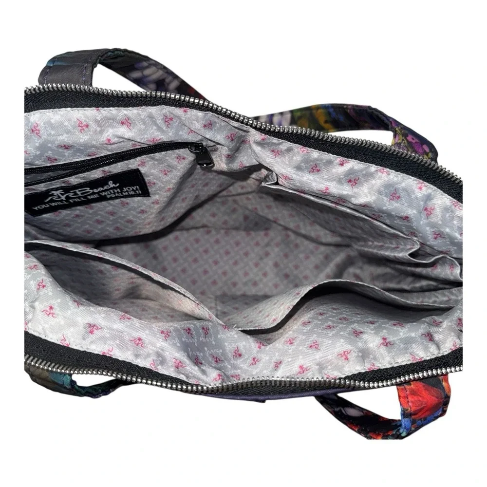 Beach Waterproof Nylon Tote Bag Tropical Floral Print